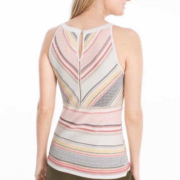 White House Black Market Sleeveless Sweater Tank Size XS Striped - Picture 14 of 15